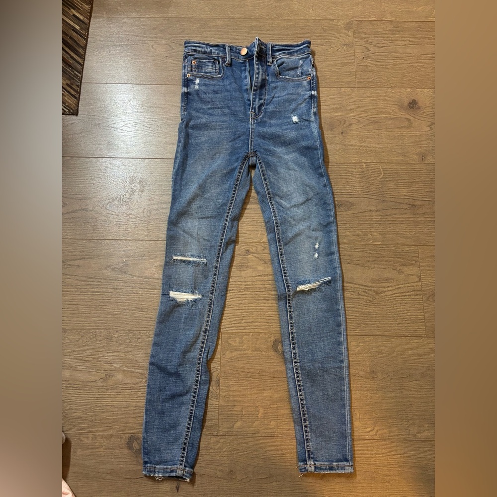 Girls high waisted jeans size 2